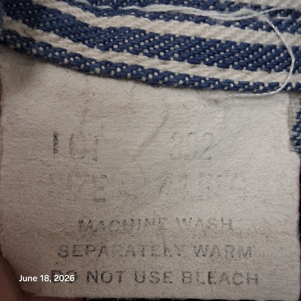 Vintage 1970s Oshkosh B Gosh Hickory Stripe Chore Coat Size 44 Large Railroad - Picture 9 of 14